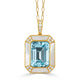 Mykonos Blue Topaz & Mother of Peral Necklace