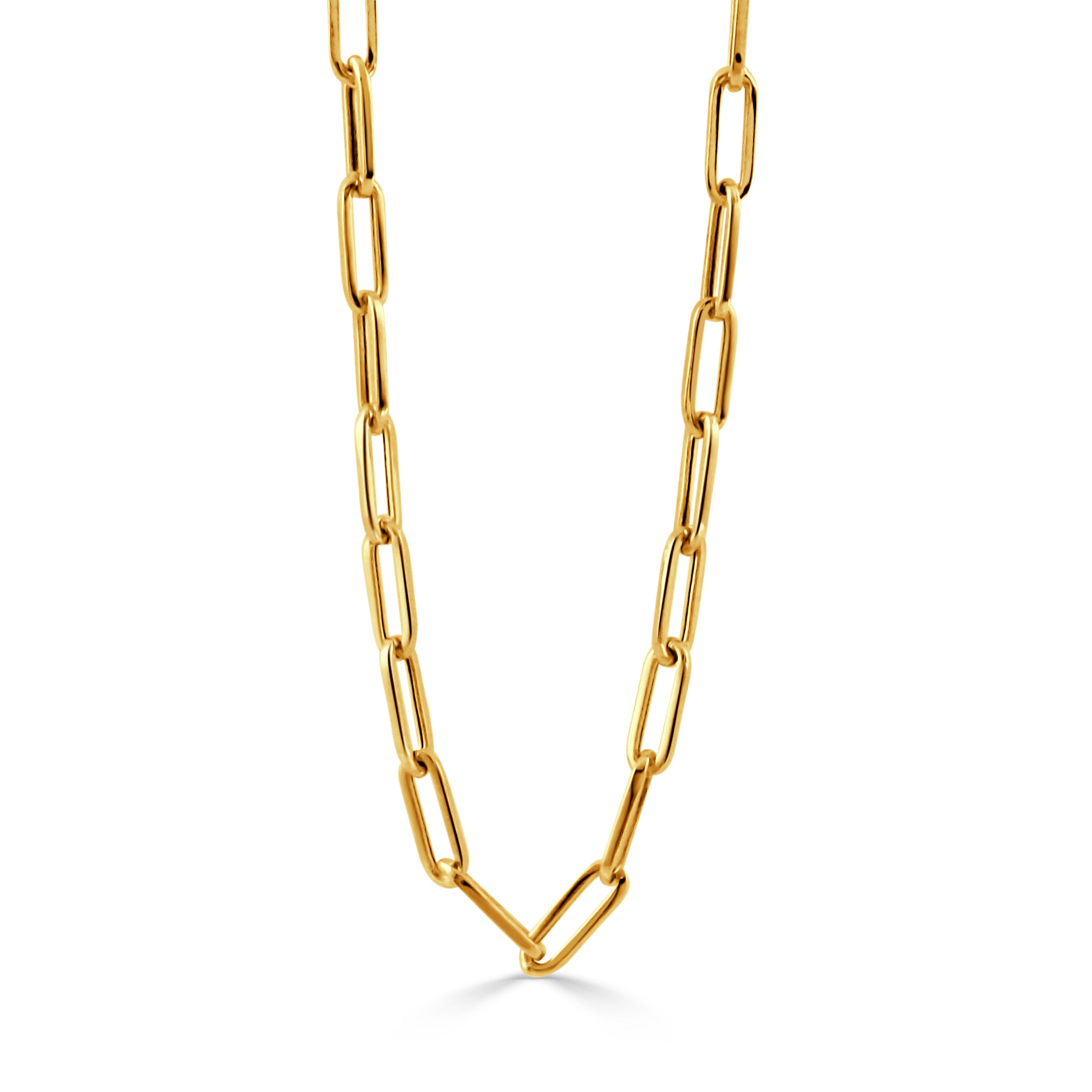 Yellow Gold 18" Paperclip Chain