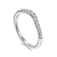 White Gold Curved French Pave Diamond Wedding Band