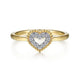 Diamond Pave Open Heart Ring