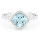 Cushion Shaped Blue Topaz Ring