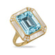 Mykonos Mother of Pearl and Blue Topaz Ring