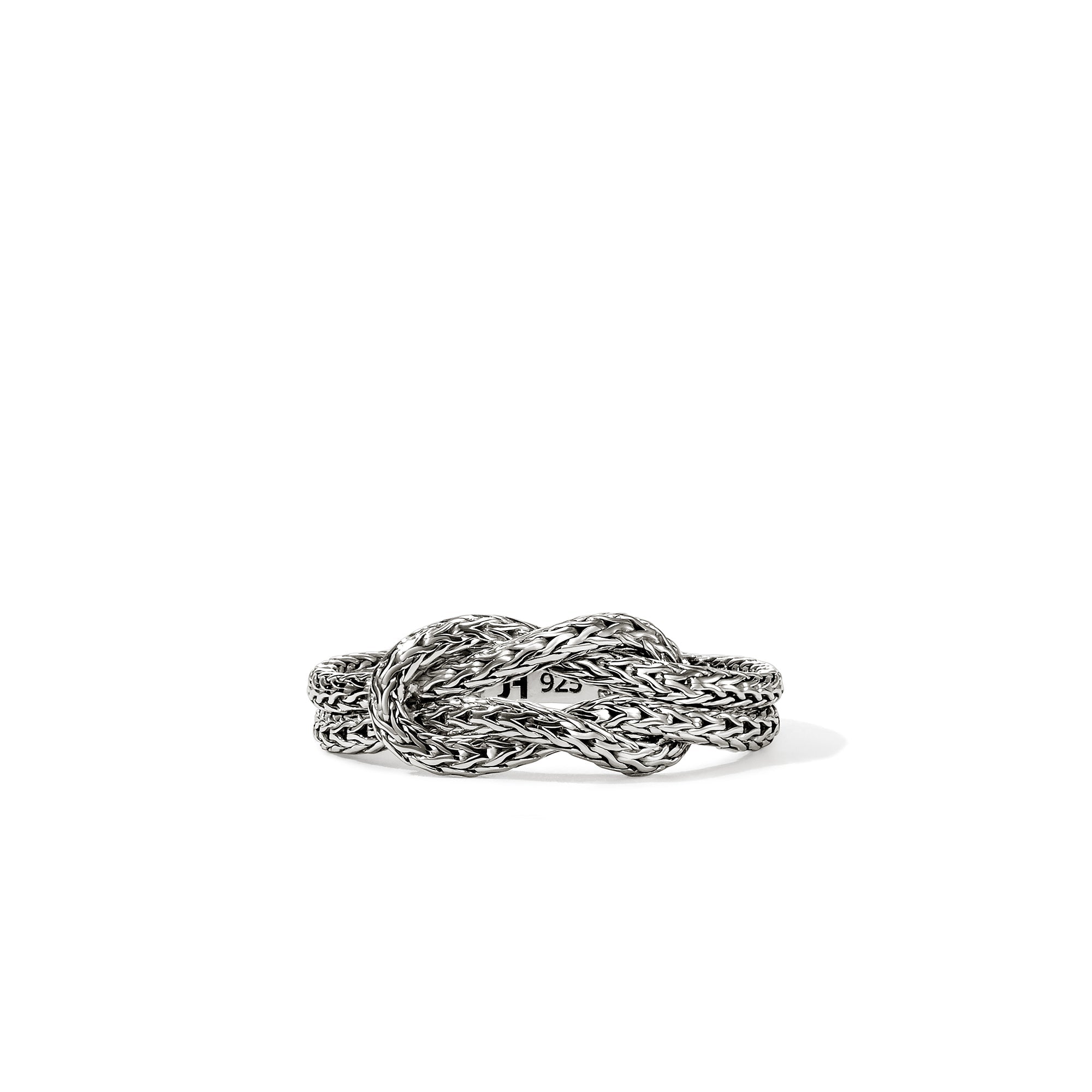 John Hardy Sterling Silver Love Knot Chain Ring