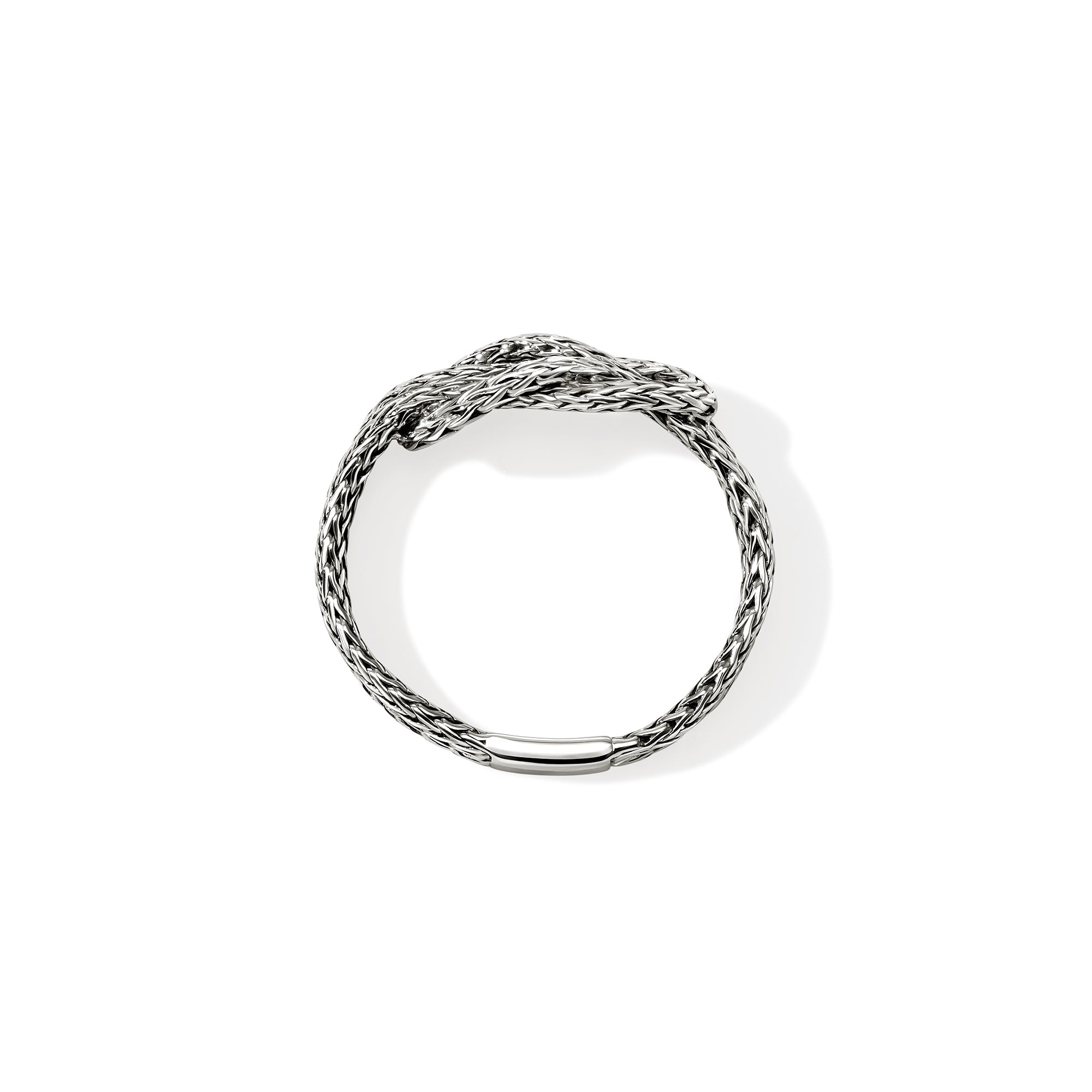 John Hardy Sterling Silver Love Knot Chain Ring