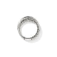 Sterling Silver Chain Motif Crossover Ring