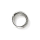 Chunky Sterling Silver Chain Motif Crossover Ring