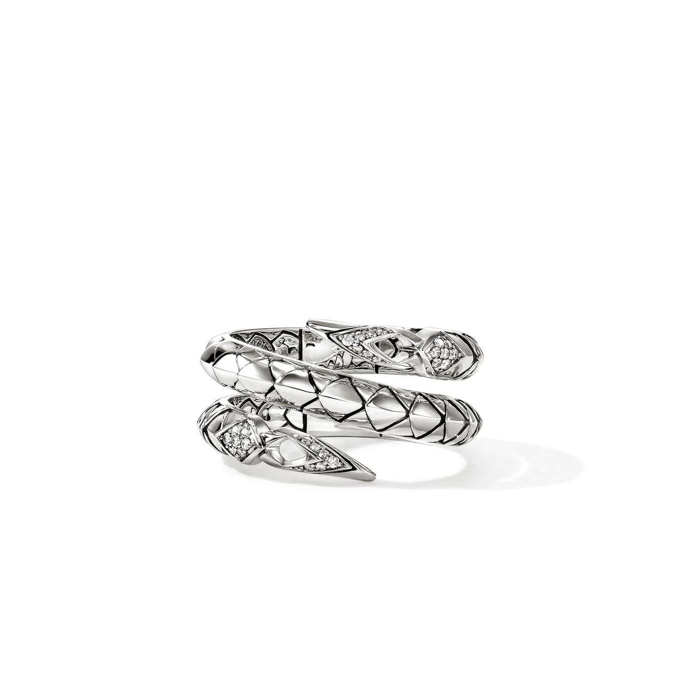 Pave Diamond Naga Coiled Ring