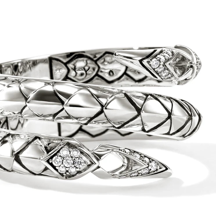 Pave Diamond Naga Coiled Ring