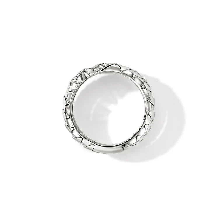 Pave Diamond Naga Coiled Ring