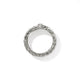 John Hardy Sterling Silver Spear Double Wrap Ring with Pave Diamonds