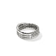 John Hardy Sterling Silver Crossover Ring with Pave Diamonds