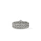Sterling Silver and Diamond 6MM Icon Link Bar Ring