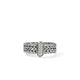 Sterling Silver Icon Link Diamond Bar Ring