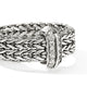 Sterling Silver Icon Link Diamond Bar Ring
