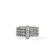 John Hardy Sterling Silver Icon Link Ring with Pave Diamonds, Size 6