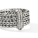 John Hardy Sterling Silver Icon Link Ring with Pave Diamonds, Size 7