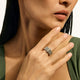 John Hardy Sterling Silver Icon Link Ring with Pave Diamonds, Size 6
