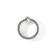 John Hardy Sterling Silver Icon Link Ring with Pave Diamonds, Size 6