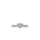 Sterling Silver Heart Ring with Diamonds