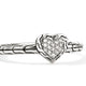 Sterling Silver Heart Ring with Diamonds