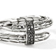 Sterling Silver Black Sapphire Spear Wrap Ring