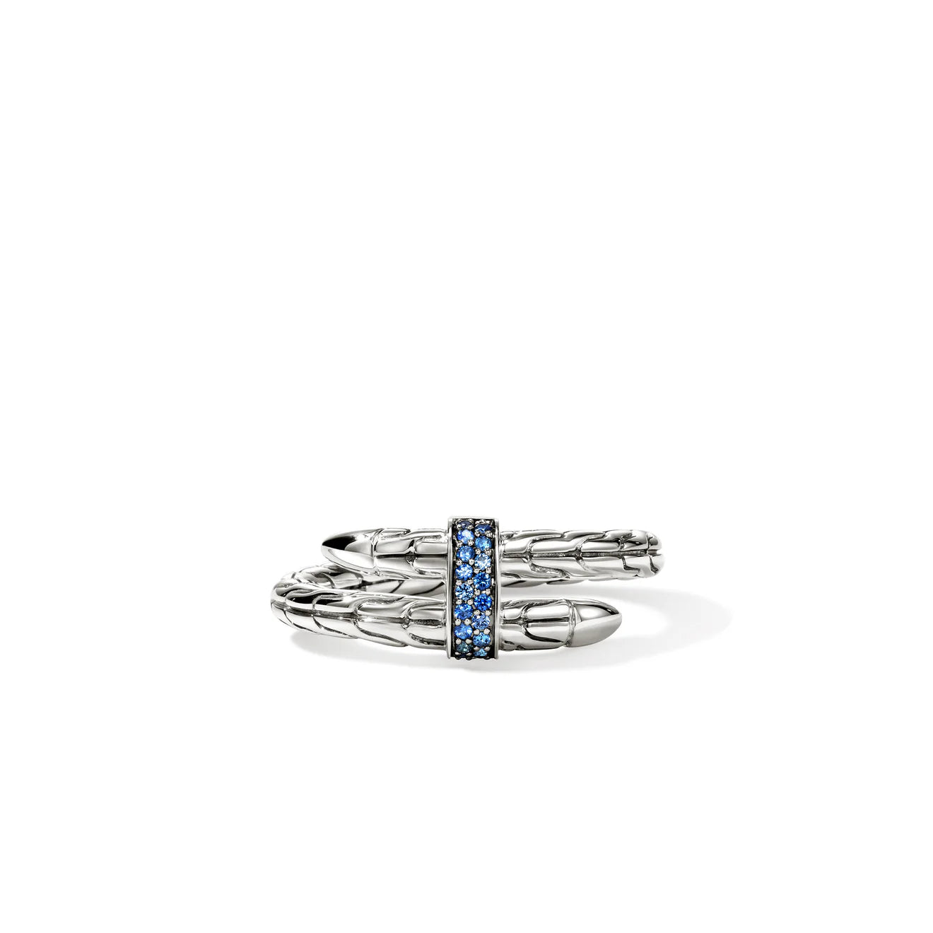 Sterling Silver Blue Sapphire Spear Wrap Ring