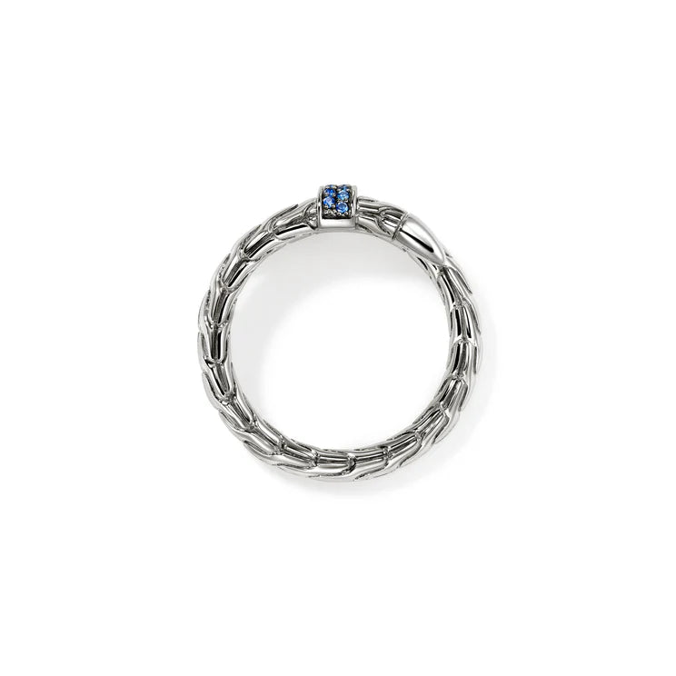 Sterling Silver Blue Sapphire Spear Wrap Ring