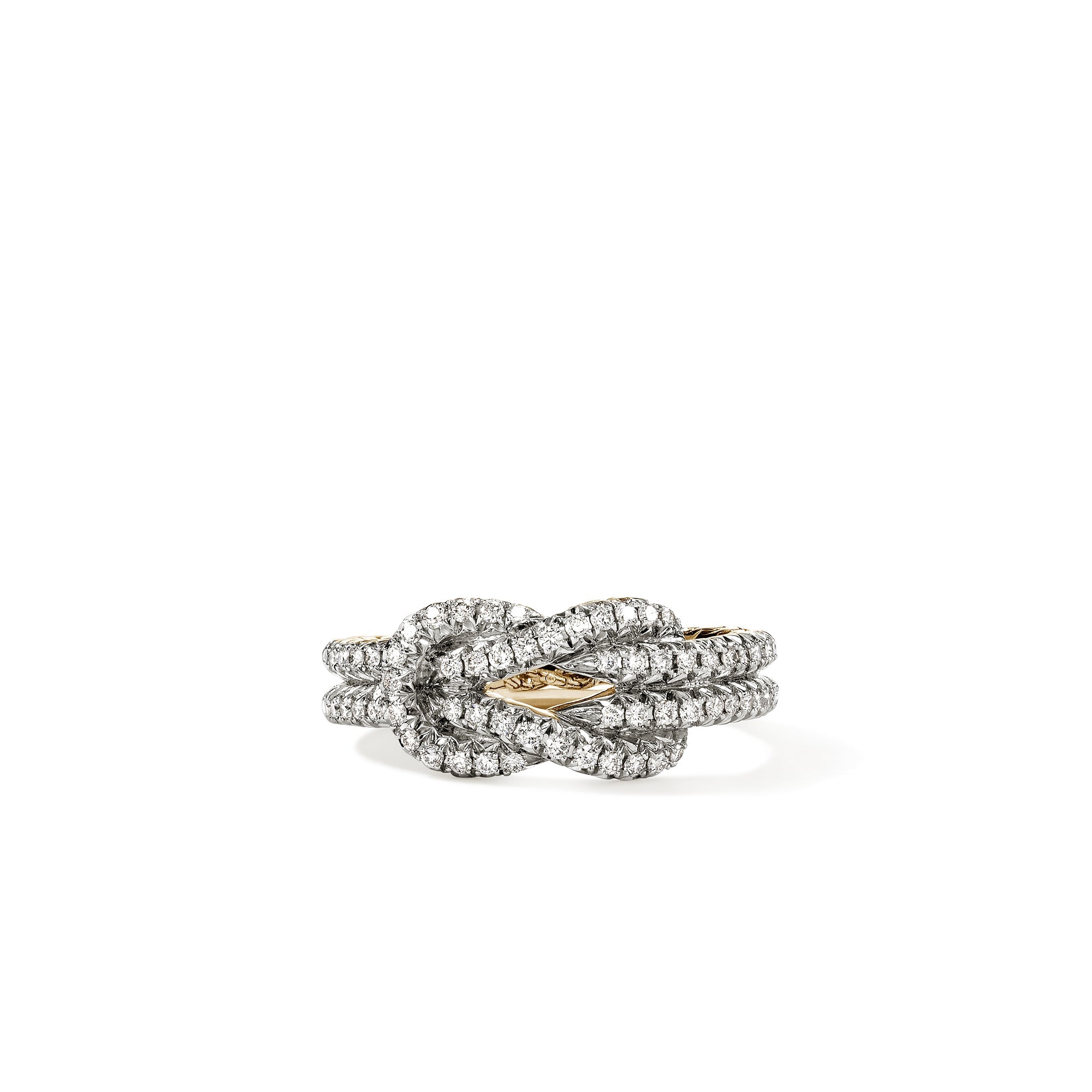 John Hardy 14K Yellow Gold Love Knot Ring with Diamonds