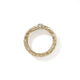John Hardy 14K Yellow Gold Spear Double Wrap Ring with Pave Diamonds