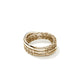 Yellow Gold and Pave Diamond Crossover Ring