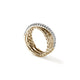 Yellow Gold and Pave Diamond Crossover Ring