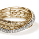 Yellow Gold and Pave Diamond Crossover Ring