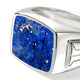 Sterling Silver and Lapis Lazuli Signet Ring