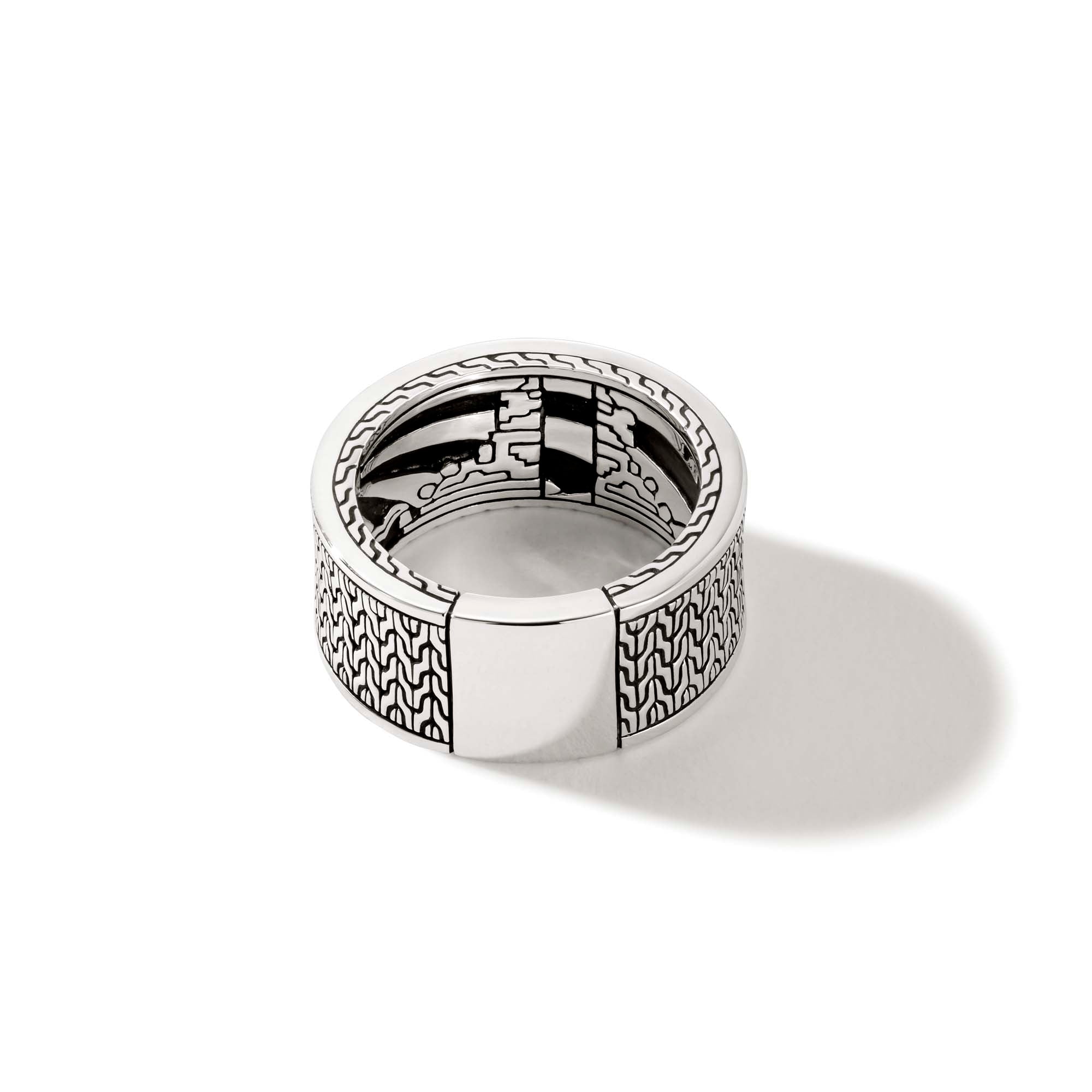 John Hardy Sterling Silver and Yellow Gold Ring with Mother of Pearl, Turquoise and Lapis Lazuli