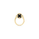 Diamond Black Jade and Mother of Pearl Reversible Venetian Medallion Ring