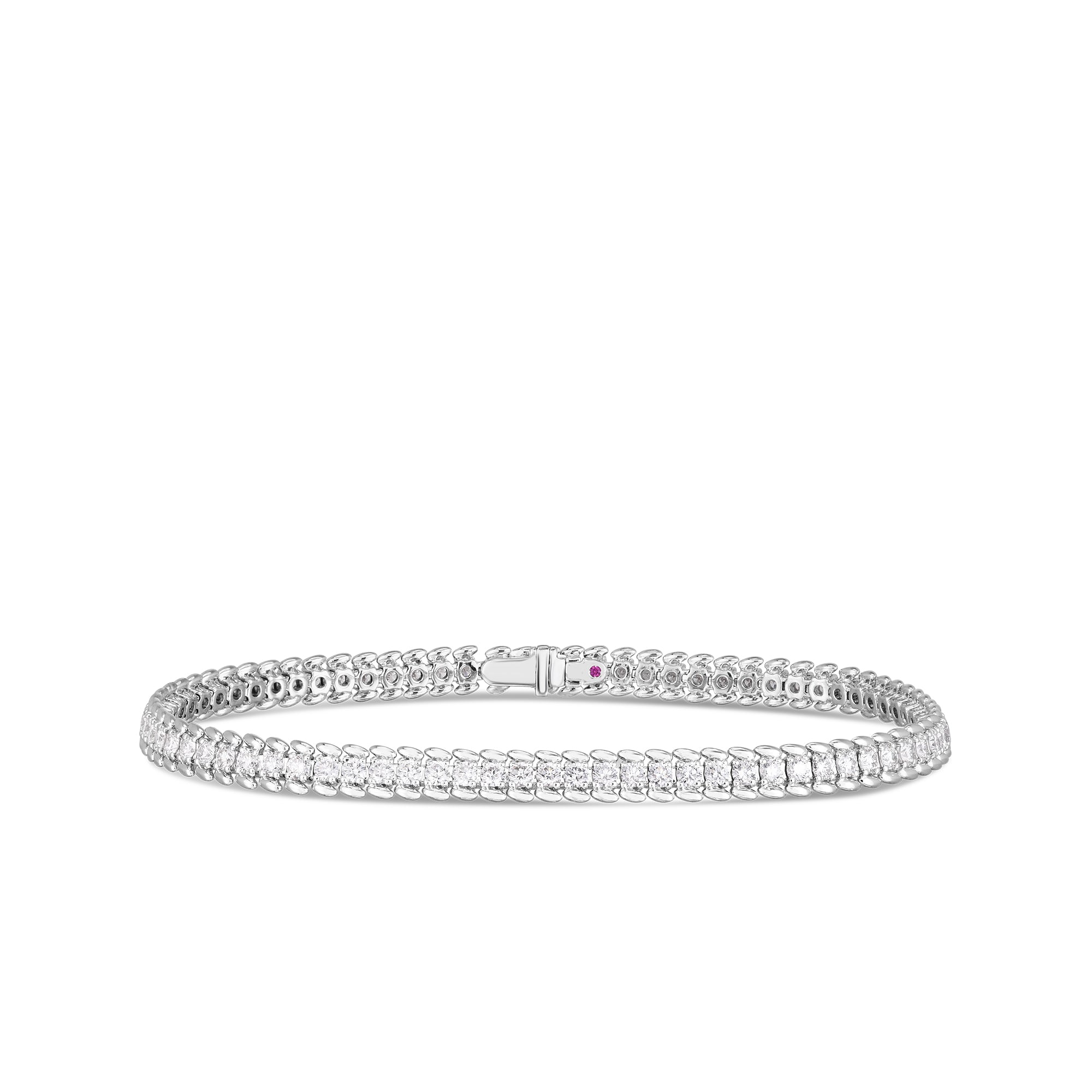 Diamond Ribbed Tennis Bracelet