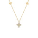 Yellow Gold and Diamond Love By The Inch Flower Station Necklace