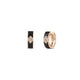 Love In Verona Diamond and Black Enamel Hoop Earrings