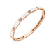 Love In Verona White Enamel and Diamond Bangle