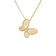 Yellow Gold and Diamond Butterfly Pendant Necklace