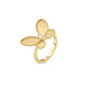 Yellow Gold Jasmine Satin finish and Diamond Butterfly Ring