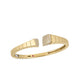 Yellow Gold Obelisco Pave Diamond Ends Cuff Bracelet