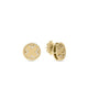 Yellow Gold Medallion Diamond Stud Earrings