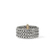 Sterling Silver and Yellow Gold 9MM Icon Link Bar Ring