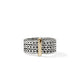 Sterling Silver and Yellow Gold 9MM Icon Link Bar Ring
