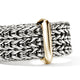 Sterling Silver and Yellow Gold 9MM Icon Link Bar Ring