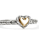 Sterling Silver & Yellow Gold Heart Ring