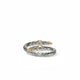 Yellow Gold & Sterling Silver Spear Diamond Wrap Ring