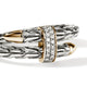 Yellow Gold & Sterling Silver Spear Diamond Wrap Ring