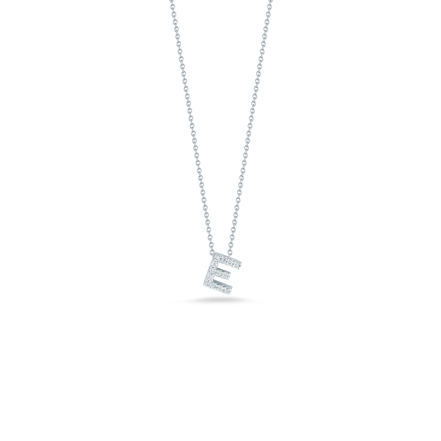 Tiny Treasures Diamond Love Letter "E" Necklace